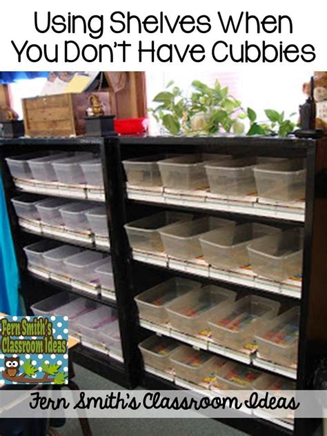 Making Cubbies When You Only Have Shelves - Fern Smith's Classroom Ideas!