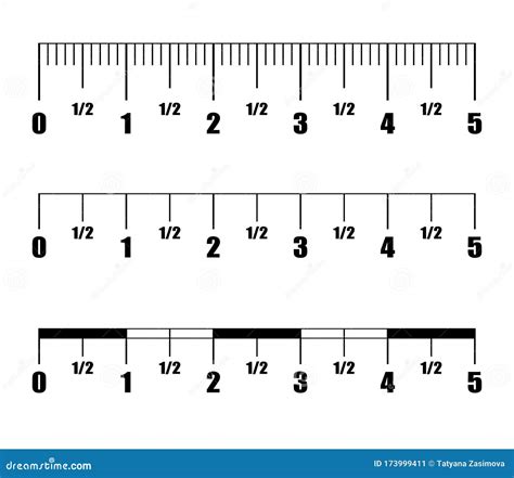 Ruler Inch Measurement Numbers Vector Scale | CartoonDealer.com #123974567
