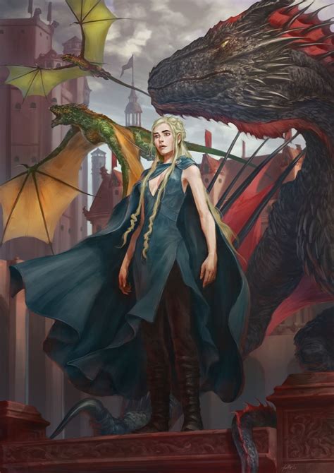 Daenerys Stormborn, Fadly Romdhani on ArtStation at https://www.artstation.com/artwork/z46QL ...