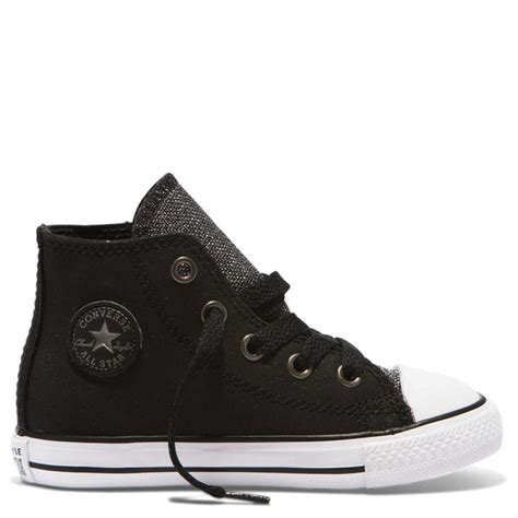 Converse Kids Chuck Taylor All Star Glitter Toddler High Top Black ...