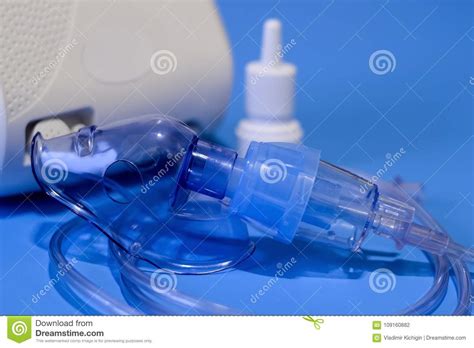 Medical Nebulizer for the Treatment of Bronchitis. Camera Agains Stock Photo - Image of ...