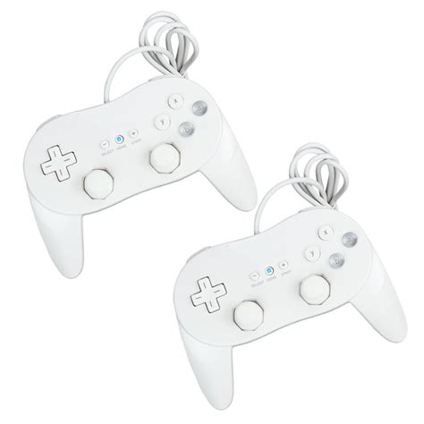 2Pcs Classic Wired Joystick Gamepad Controller PRO for Nintendo Wii ...