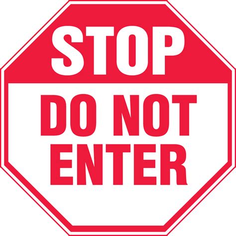 Stop Do Not Enter Sign Printable