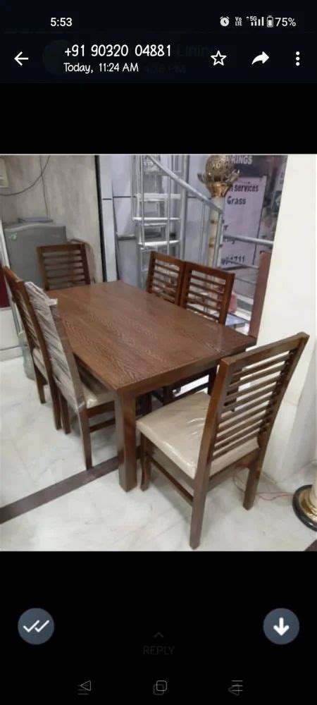 6 Seater Wooden Dining Table Set at Rs 22000/piece | Wooden Dining Table in Hyderabad | ID ...