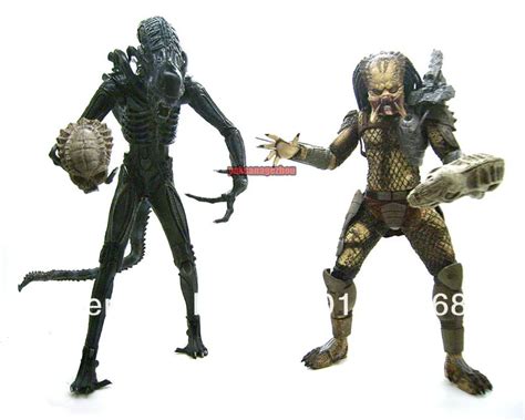 Neca AVP Alien VS Predator Classic Unmasked Predator VS Alien Loose Action Figure Figurine Toy ...