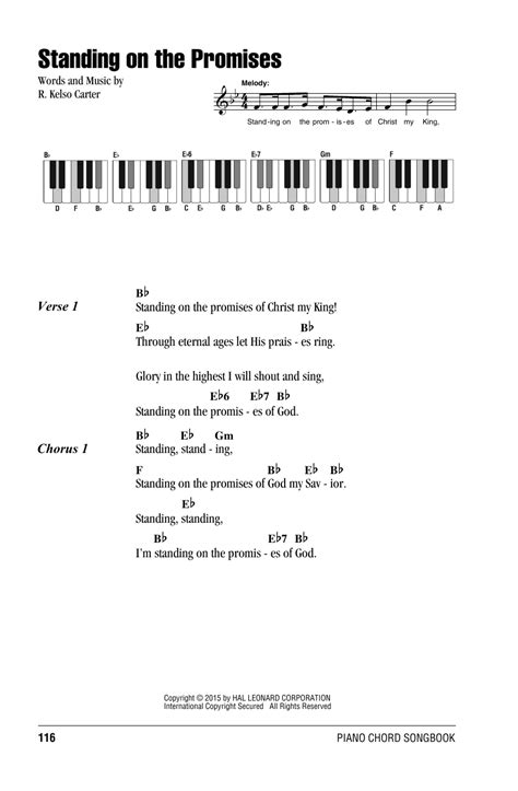 Standing On The Promises by R. Kelso Carter Sheet Music for Piano ...