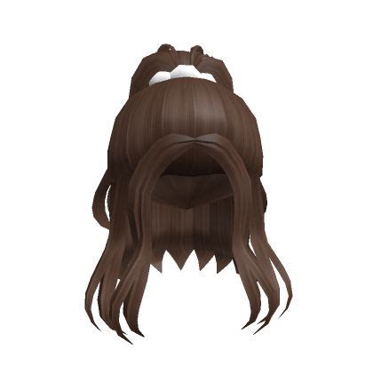 Aesthetic half up hair in brown - Roblox in 2021 | Half up hair, Black hair roblox, Brown hair ...