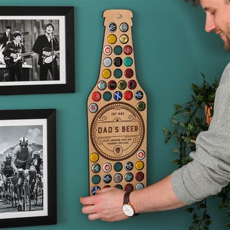 Personalised Beer Bottle Wall Art for the Home Beer Cap - Etsy