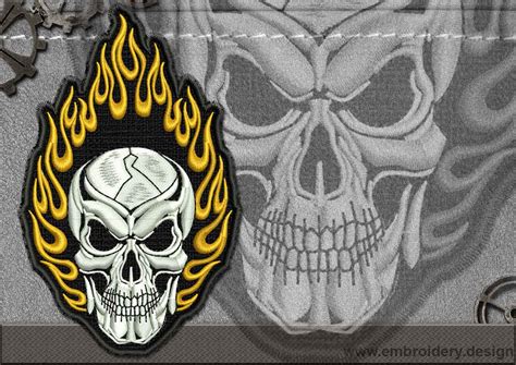 Biker patch Spider Skull