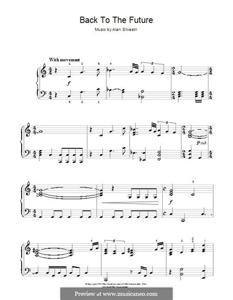 Back to the Future (Theme) by A. Silvestri - sheet music on MusicaNeo