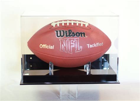 Football Display Case Wall Mount Full Size 85% UV Filtering Acrylic ...