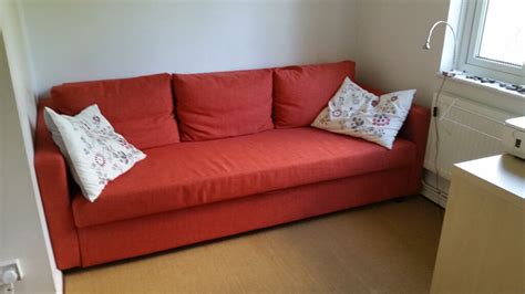 IKEA Friheten sofa-bed three-seat Skiftebo dark orange | in Kingston, London | Gumtree