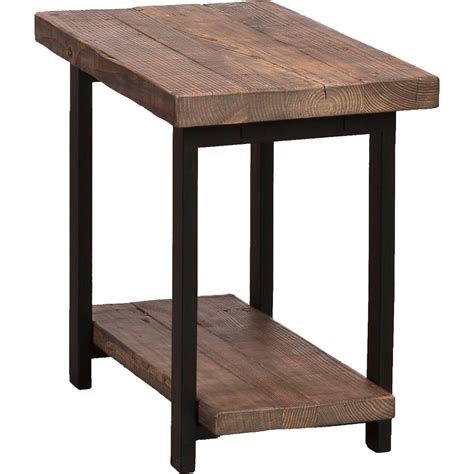 Loon Peak Somers Reclaimed Wood/Metal End Table & Reviews | Wayfair