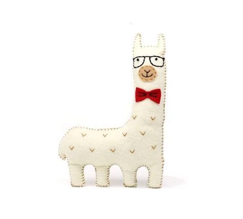 Llama Sewing Pattern Hipster Llama Pattern Felt Llama