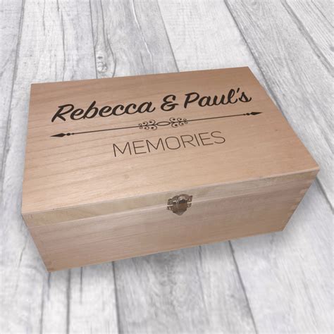 Wooden Memory Box – Personalised ‘Memories’ Design | Made Yours