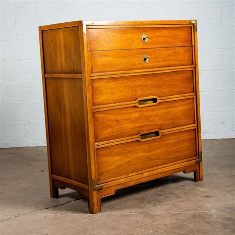 Mid Century Modern Highboy Dresser 5 Drawer Walnut Vintage Mcm Drexel ...