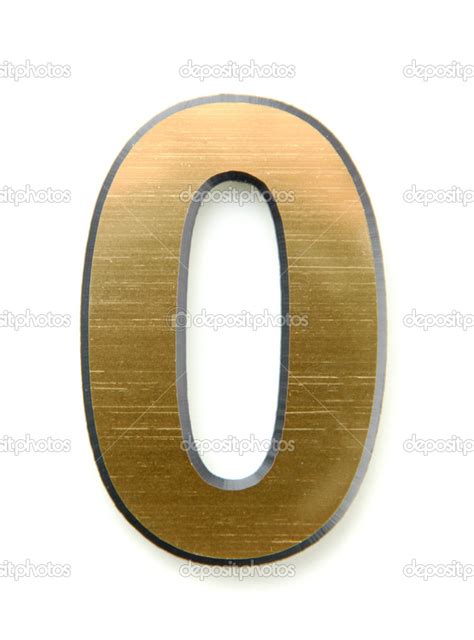 Golden number zero, isolated on white — Stock Photo © belchonock #18997713