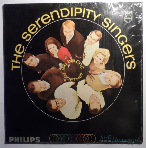 an advertisement for the television series, the serendipity singers with many people standing in ...