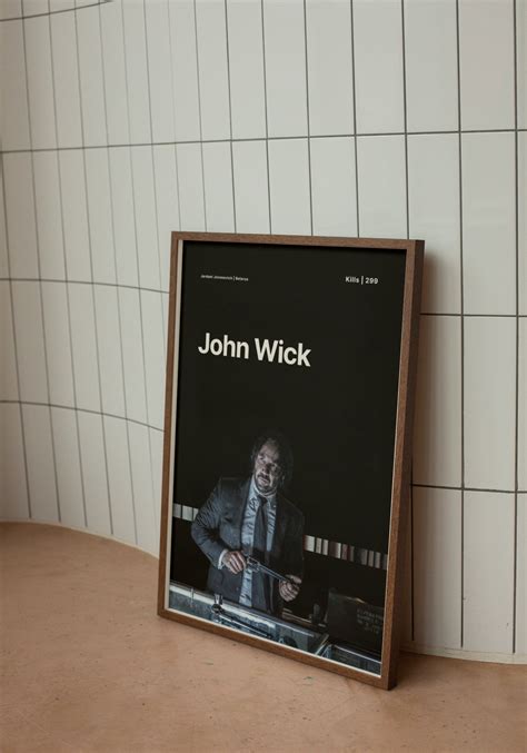 John Wick Keanu Reeves Movie Poster Digital Posters Minimalist Movie ...