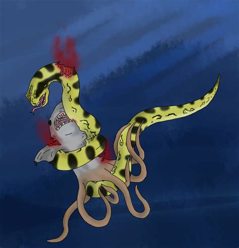 Sharktopus VS Piranhaconda by SpontaneousFork on DeviantArt