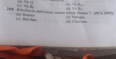 Riboflavin deficiency causes which disease ? (PCS2002) | Filo