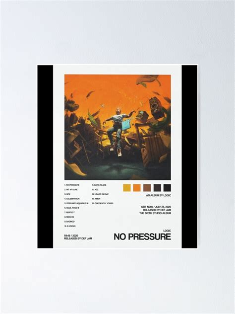 "No Pressure Album Cover" Poster for Sale by dorait3du7 | Redbubble