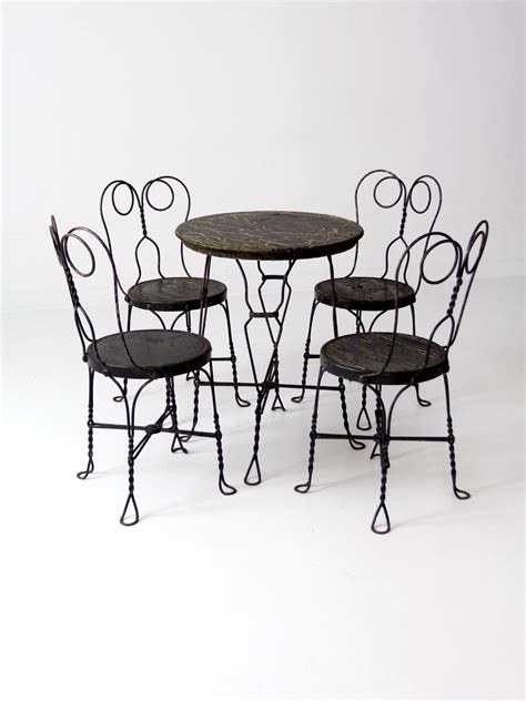 vintage ice cream parlor table and chairs set – 86 Vintage