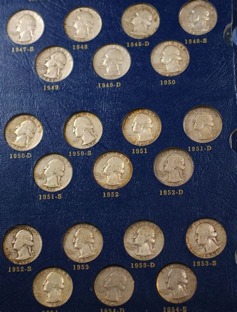 Complete Washington Quarters 1932-1964 Coin Album Silver Whitman ...