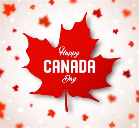 Premium Vector | Canada day. red canadian maple leaf with lettering