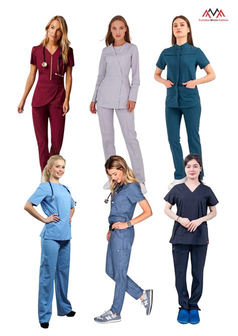 Top Medical Scrubs Uniforms Sets Fashionable Hospital Nursing Jogger ...