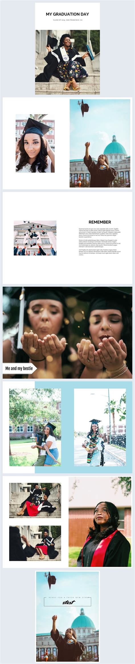 Graduation Photo Album Template | Photo album, Graduation album, Graduation photos