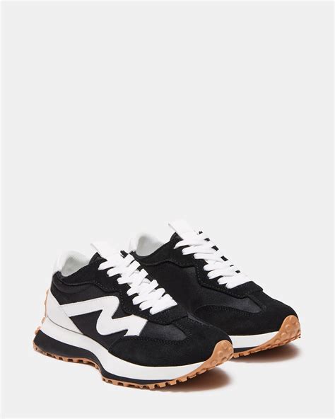 CAMPO Black/White Lace-Up Sneaker | Women's Sneakers – Steve Madden