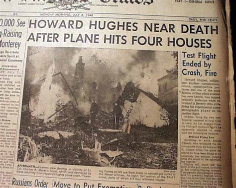 Howard Hughes Plane Crash Injuries