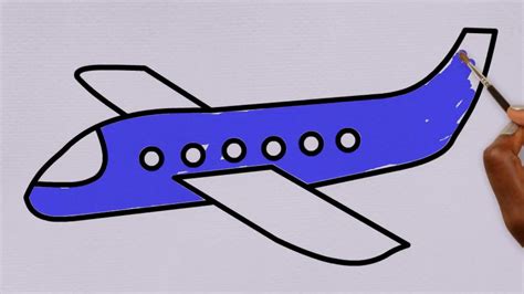 Plane Coloring Pages for Kids | Step by Step Drawing a Plane - Very Easy - YouTube