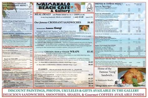 Menu of Hawaiian Island Cafe in Waimanalo, HI 96795