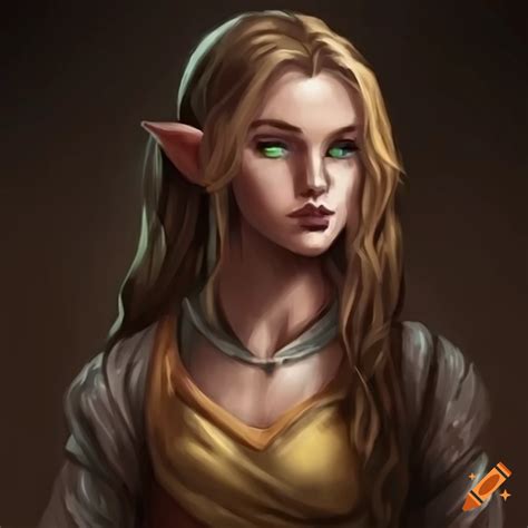 Blonde wood elf monk girl from dnd on Craiyon