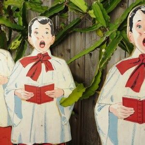 Vintage Outdoor Christmas Carolers Set: 4-foot 4-pc Wooden | Etsy