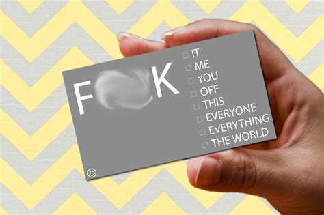 F&%k...offensive Novelty Business Cards - Etsy