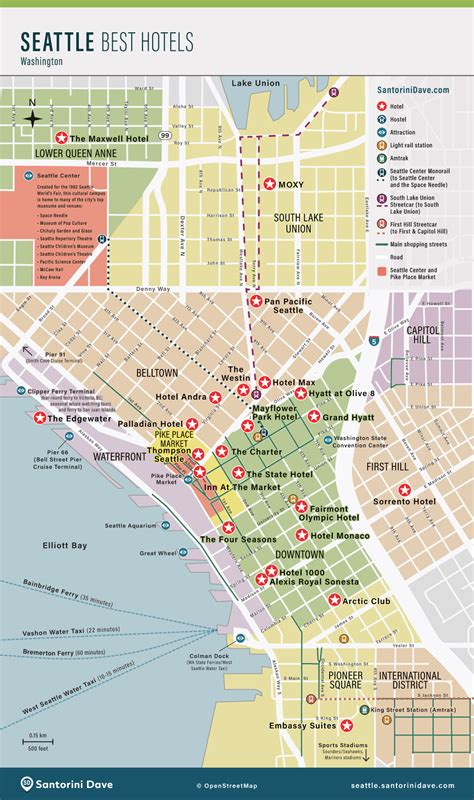 Downtown Seattle Map Of Hotels - Davida Francoise