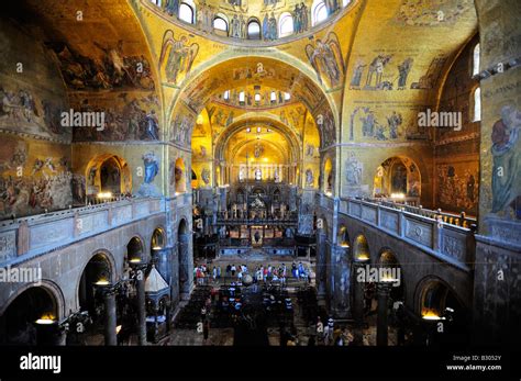 Interior of St Mark's Basilica St Mark's Square. Venice, Italy Stock ...