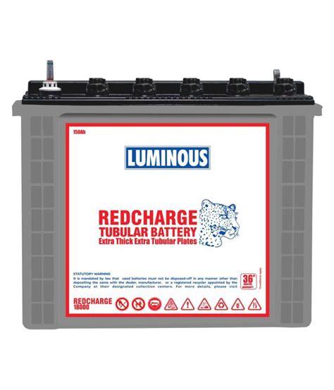 Luminous 150 Red Charge 18000 Ah Battery Price in India - Buy Luminous ...