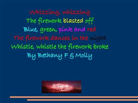 Firework Poems