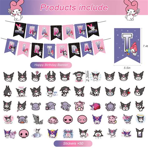 Buy Kuromi Bithday Party Decorations, Kuromi Birthday Party Supplies ...