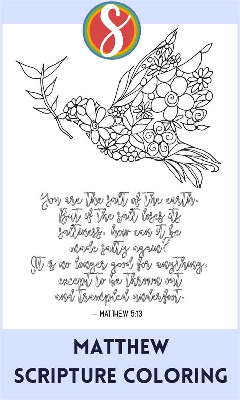 Free Matthew - Scripture Coloring Pages — Stevie Doodles Free Printable Coloring Pages