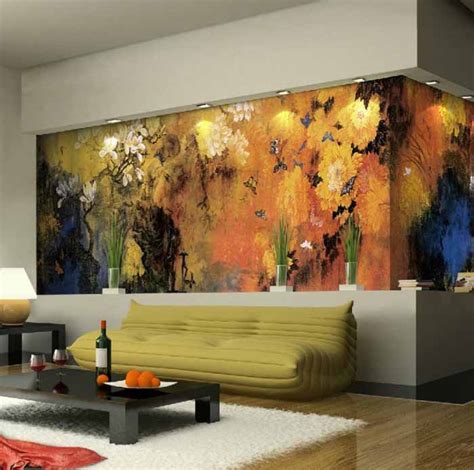 10 Living Room Designs With Unexpected Wall Murals - Decoholic