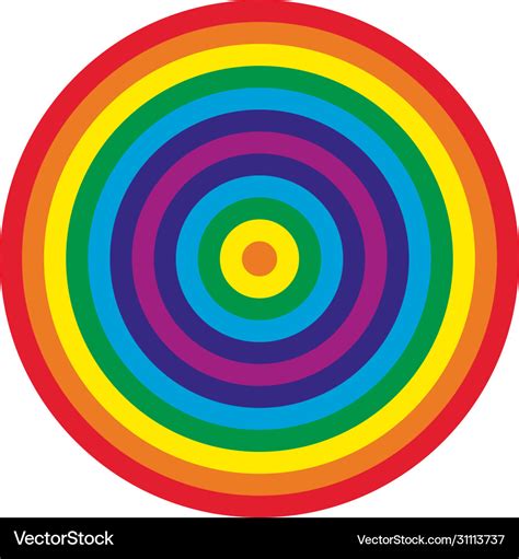 Rainbow colourful on empty background made circle Vector Image