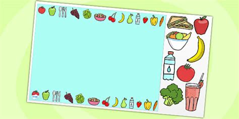 Healthy Eating Editable PowerPoint Background Template - health