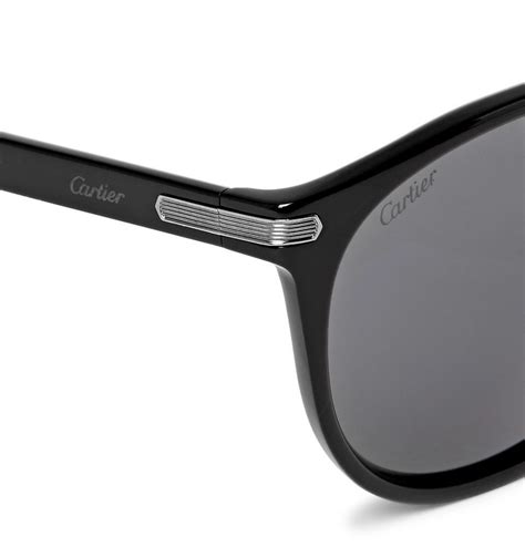 Cartier Eyewear - Signature C de Cartier Round-Frame Acetate Sunglasses - Black Cartier