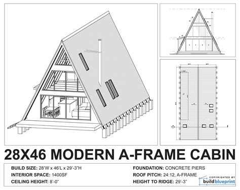 28' X 46' Large Modern A-frame Cabin Architectural - Etsy