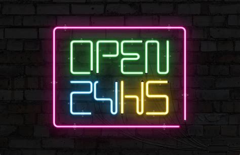 Neon Sign Mockup — Medialoot